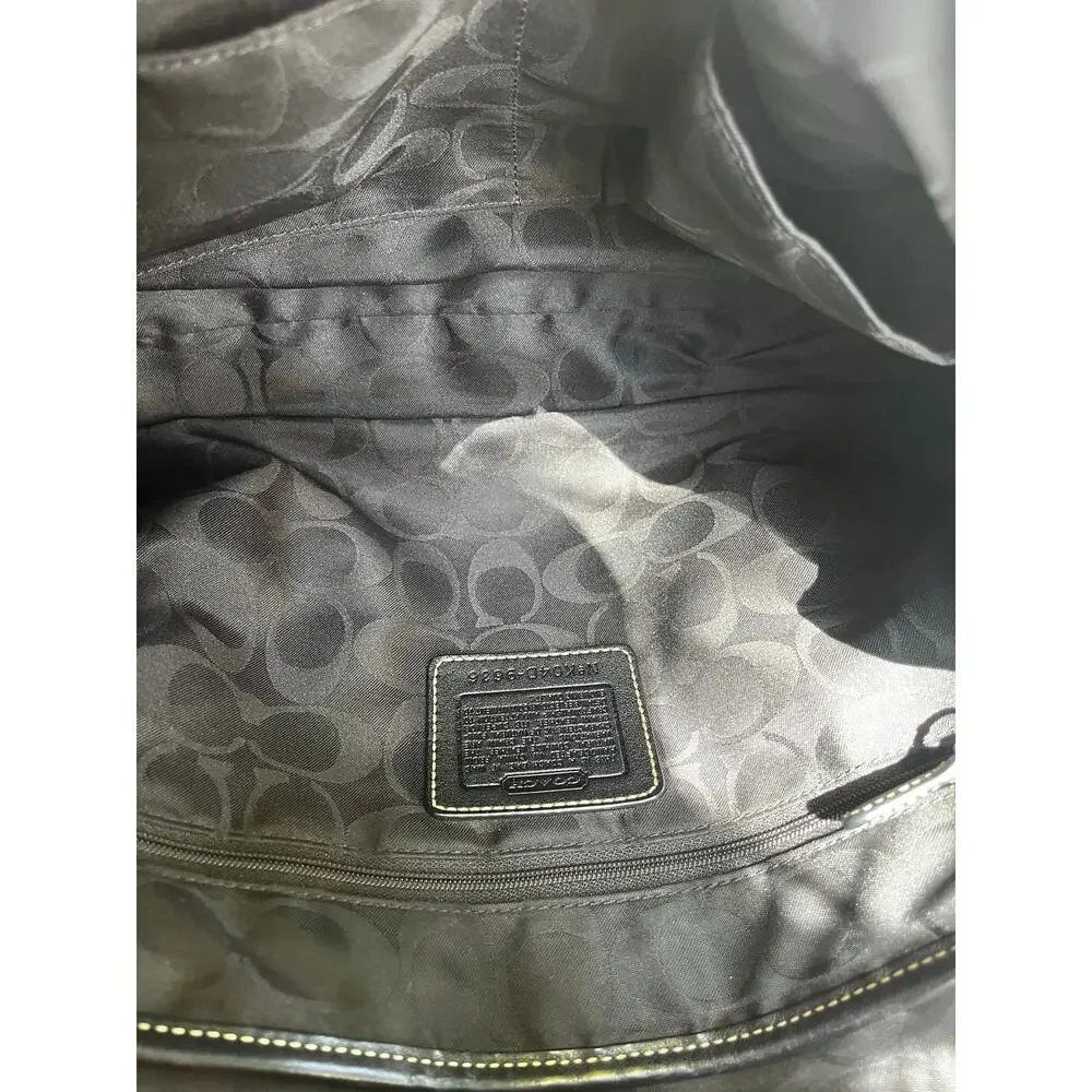 Coach Vintage Soho Black Leather Flap Shoulder Bag 9636 Y2K